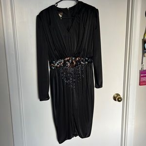 Taurus Nites petites size 6 sequined long sleeve dress